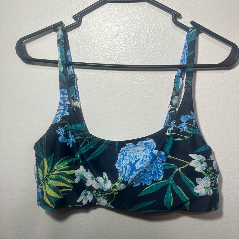 Old Navy - Blue Tropical Swim Top - Size XL